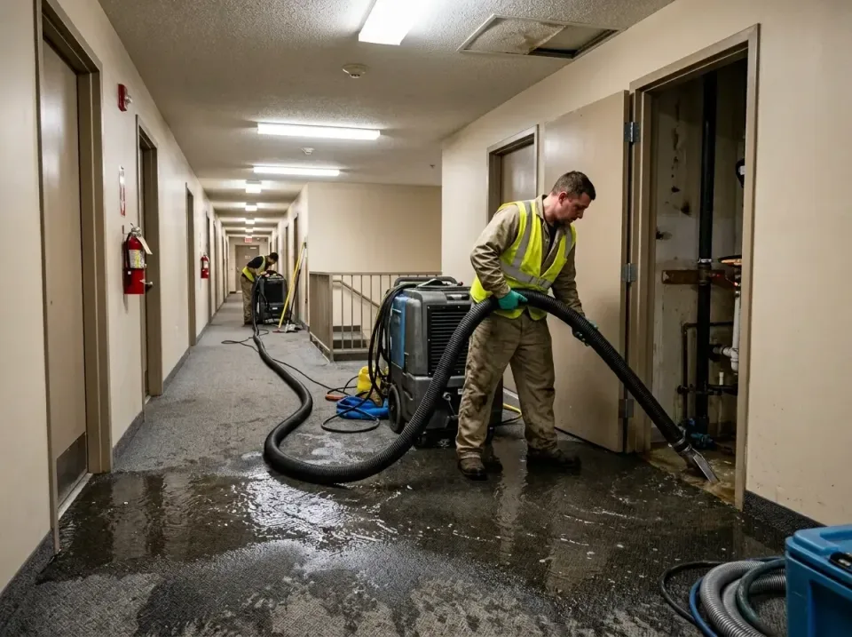multi-unit-apartment-hallway-f-005 — frequently asked questions, Emergency Burst Pipe Water Extraction & Removal in Blackwat…